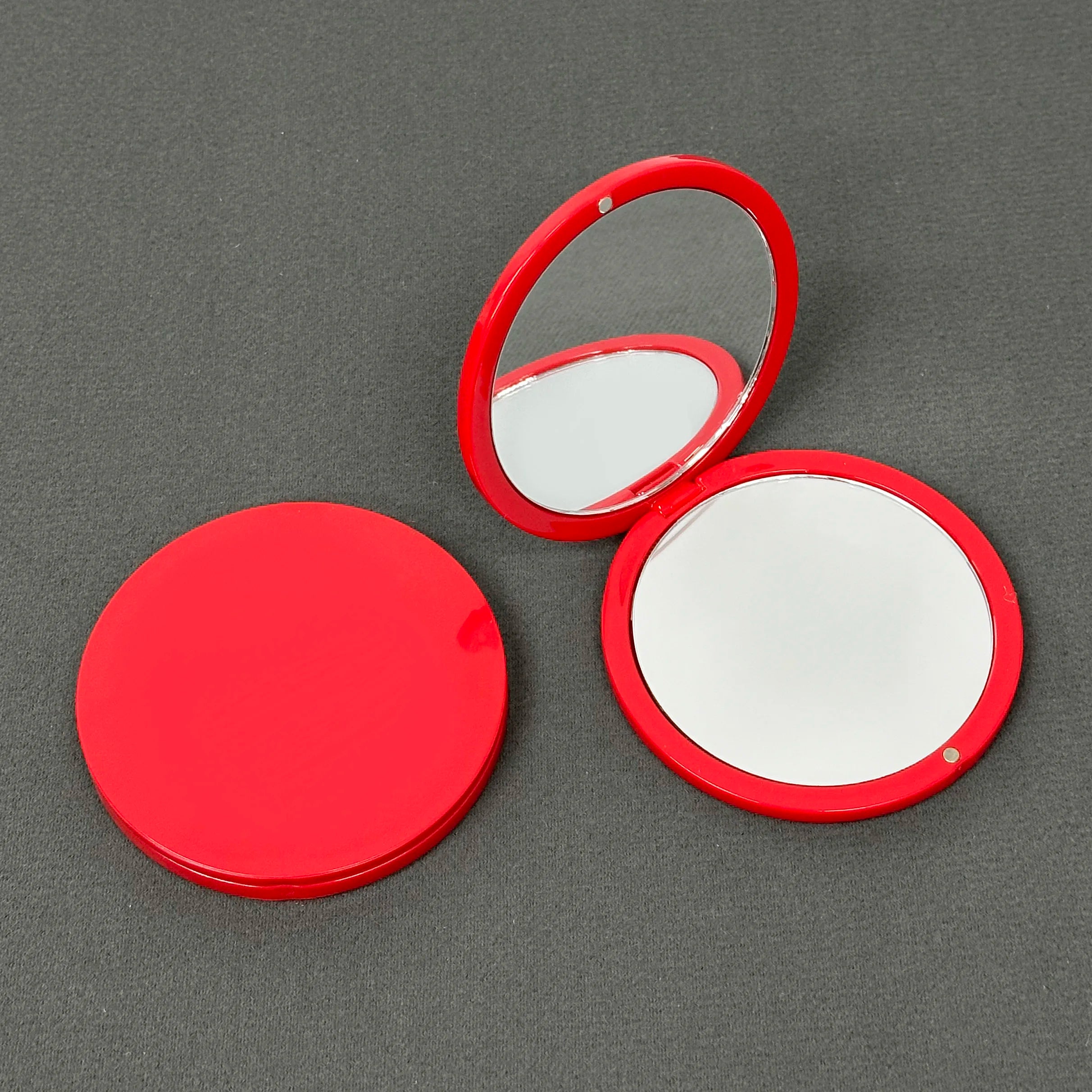 Double Side Portable Makeup Mirror Plastic Promotional Pocket Mirror Support Customization