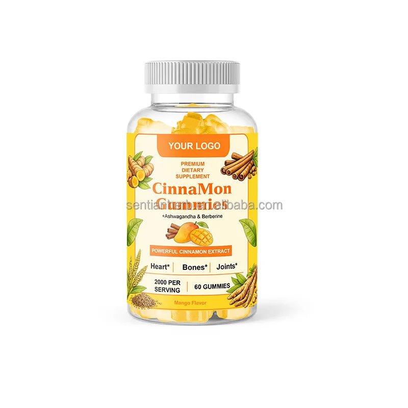 Wholesale OEM ODM Sugar Free Cinnamon Gummies 2000MG Ceylon Cinnamon Gummy for Adults Improve Sleeping Immune