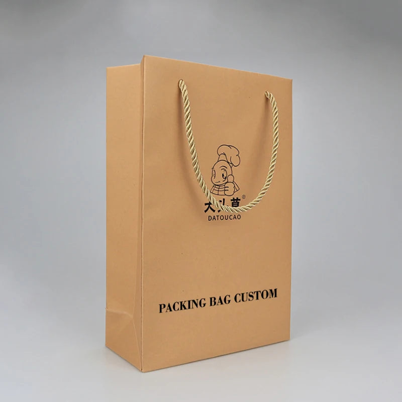 Wholesale Portable Paper Bags Customized square Bottom Gift Packaging Customized Exquisite Gift Advertising Shopping Bag