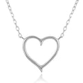 925 Sterling Silver 18K Gold & Rhodium Plated Love Heart Jewelry Classic Custom Necklace for Engagement Wedding or Party