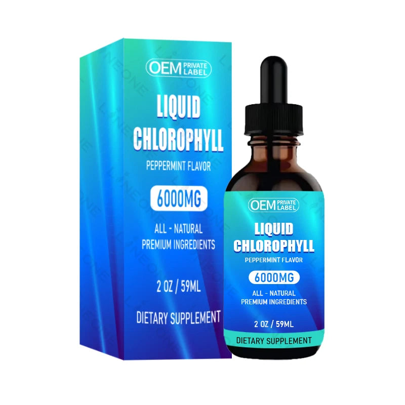 Private Label 6000mg Bulk Water Syrup Splina Vegan Chlorophyll Liquid Drops
