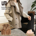 Liu Ming Popular Product Korean Fashion Women Winter Sleeveless Faux Lamb Wool Vest Tops Outerwear Jackets Coats