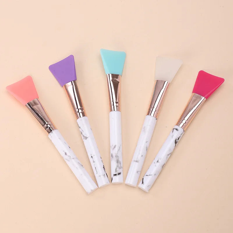 Marble Facial Mask Brush Soft Silicone Flat Head Beauty Makeup Brushes for Face Mud Film Mixed Applicator Cosmetic Foundation