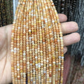 3mm Natural Black Agate Carnelian Round Gemstone Strand Turquoise Loose Beads Gemstone for Jewelry Making DIY Bracelet Necklace