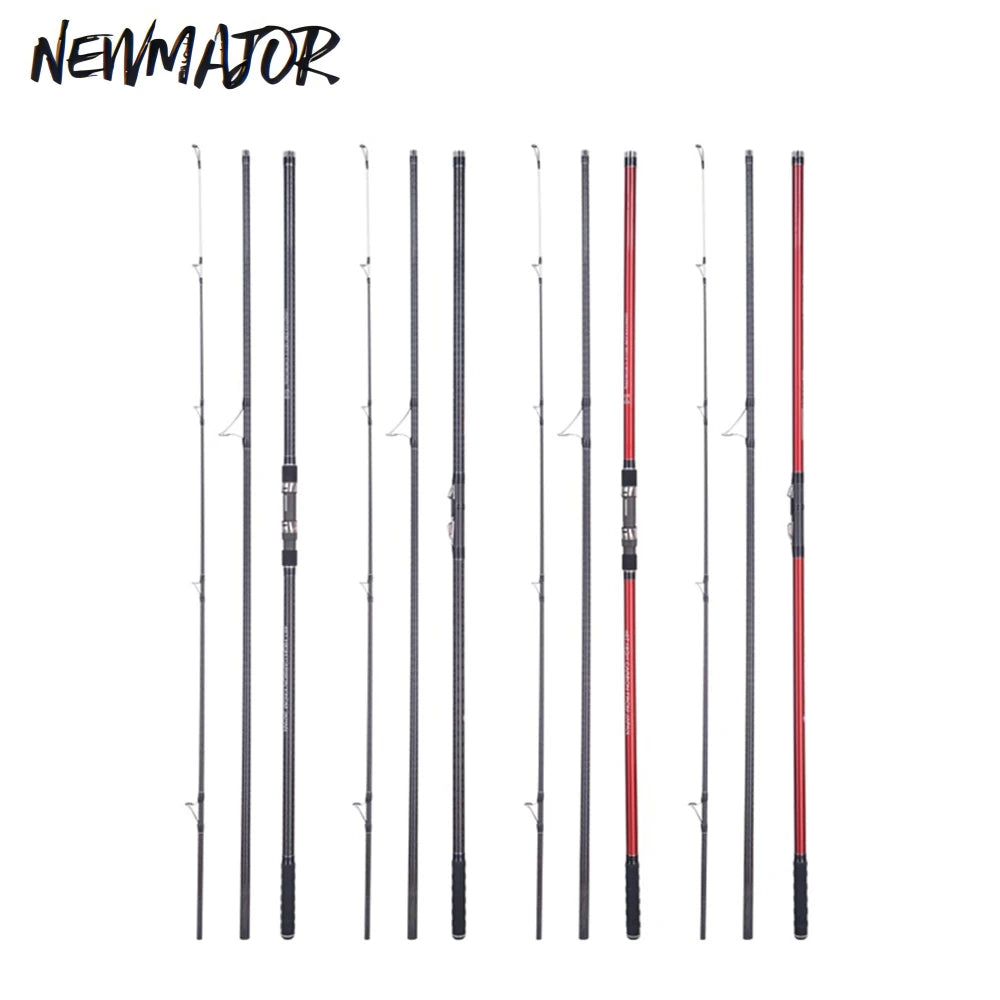 Lurekiller 4.20M 3 Sections Solid Tip High Carbon Surf Rod Saltwater 100-250g Longbeach Fuji Guides