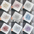 50 Mixed Packs New Mini Horse Eye Zircon Nail Diamond K9 Pointed Bottom Diamond Pile Nail Diamond Jewelry