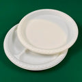 Y17 9 Inch Eco-Friendly Disposable Corn Starch Plate Biodegradable Plates Free Sample Factory Wholesale
