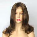 Unprocessed Virgin Shinning Hair Silky Wavy Full Hand Tied swiss Lace Wig in Stock Lace Front Wigs for Women Hairloss