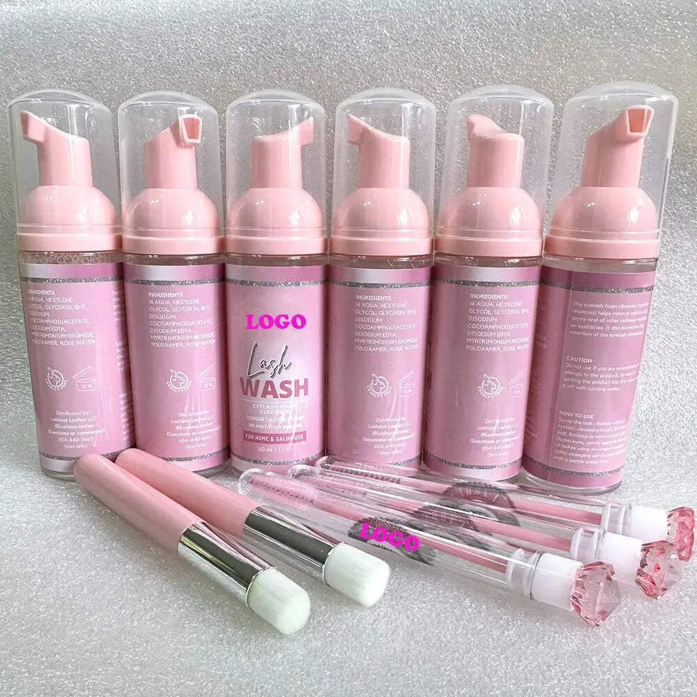 Wholesale Private Label Eyelash Shampoo Lash Aftercare Kit Lash Cleanser Bottle Lash Shampoo