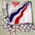The Latest Handmade Crocheted Colorful National Flag Sequin Fringe  Wedding Bridesmaid Handkerchief Scarf Shawl