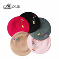 2025 Custom Embroidered Boina Wool Beret With LOGO Patterns for Women for Winter Party and Outdoor Casual Scene