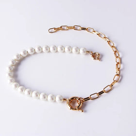 Wholesale Brass Pearl Beads Chain Pendants for Necklace Fashion Jewelry Choker Beads Necklace for Women