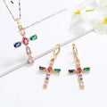 2024 Fashion Artificial Zircon Rhinestone Jewelry Sets Fashion Jewelry Sets 18K Gold Plated in White Colour for Women