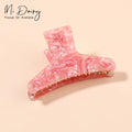 MiDairy 8cm Gold Metal Cellulose Acetate Hair Claw Clips Accessories 222011