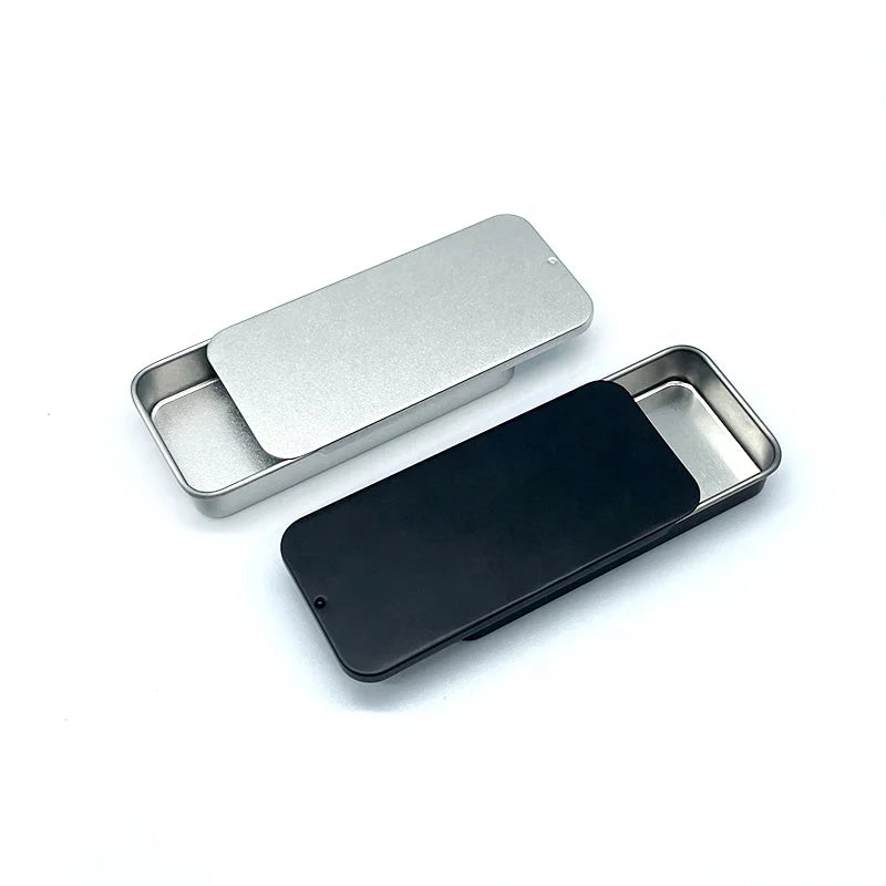 ODM OEM Manufacturing Factory Small Batch Custom square Sliding Lid Tin Box Cheap Stock Gift Solid Perfume Packaging Tin Box