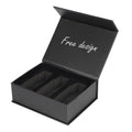 Black Magnetic Rigid Cardboard Gift Box with Matt Lamination Sponge Lining Custom Design for Perfume & Luxury Packaging