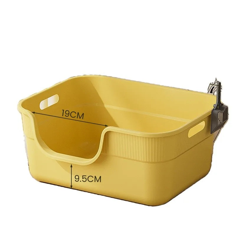 Extra Large Eco-friendly Modern PP Anti-Splash Thickened Cat Litter Box with Sand Easy Clean Odor Control Wholesale Manufacturer