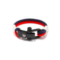 Mens Rope Bracelet Stainless Steel Black Shackle Durable Scratch Resistant Waterproof Paracord Handmade Nautical Wristband