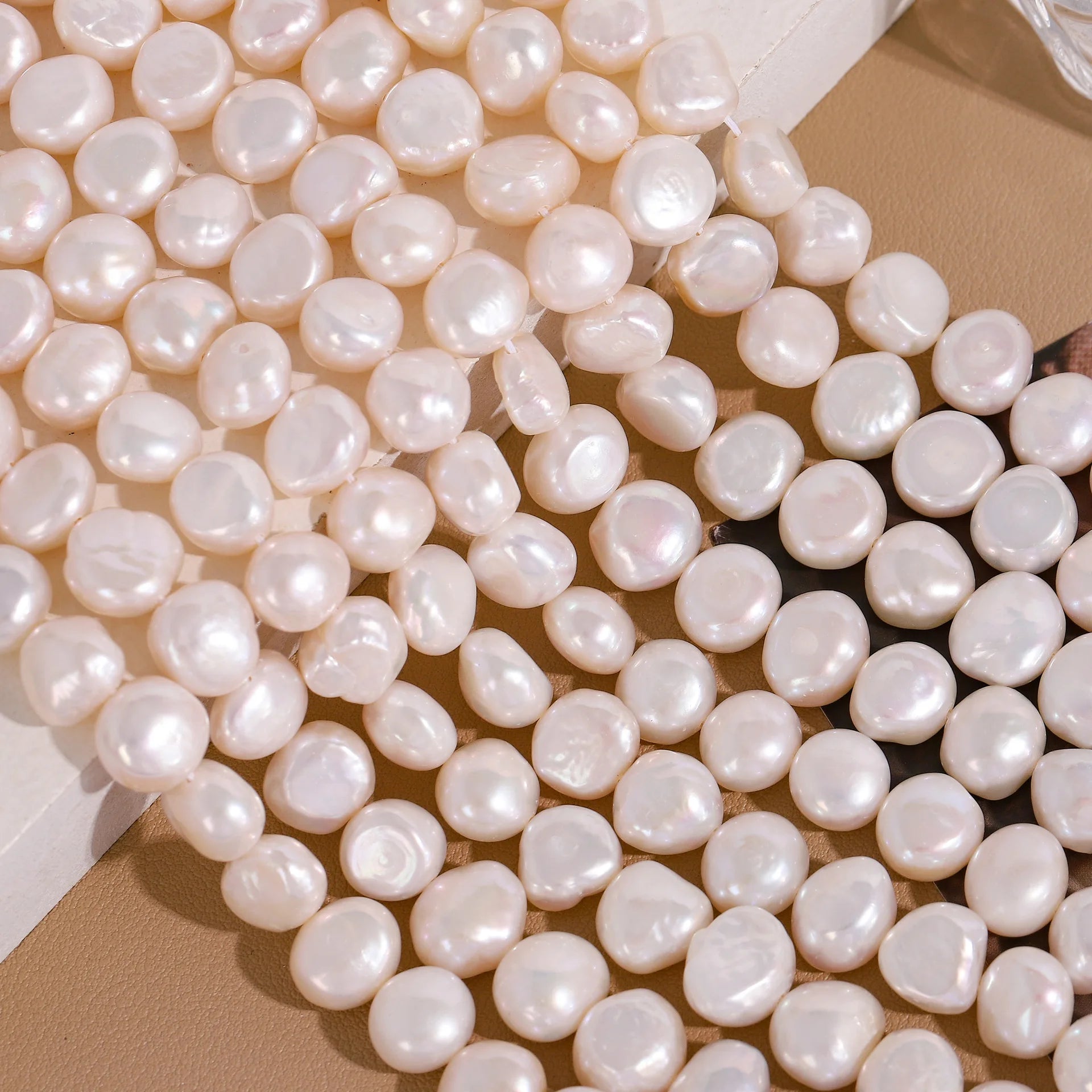 10mm Baroque Pearl Loose Freshwater Pearl Strand Necklace Irregular Pearl Beads for Diy Jewelry Making Bracelet Earrings