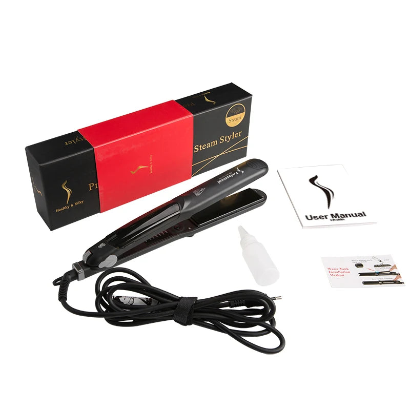 Professional Hair Straightener Fast 2 in 1 Automatic Roll Straight Dual-use Steam Hair Straightener
