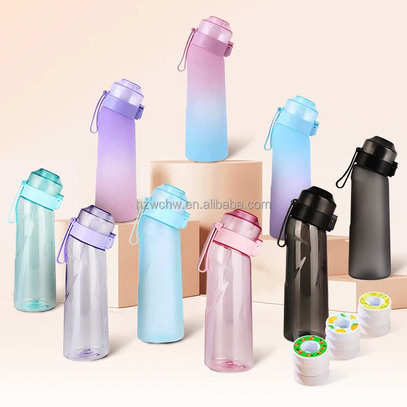 Flavoring Air Custom Color logo Drinking Smaken Scent Fruit Flavour Plastic air Water Bottle with Flavor Pod