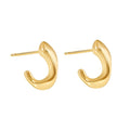 Nagosa Original Trendy 925 Sterling Silver Jewelry 18k Gold Vermeil Solid Polished j Chunky Thick Hoop Earrings