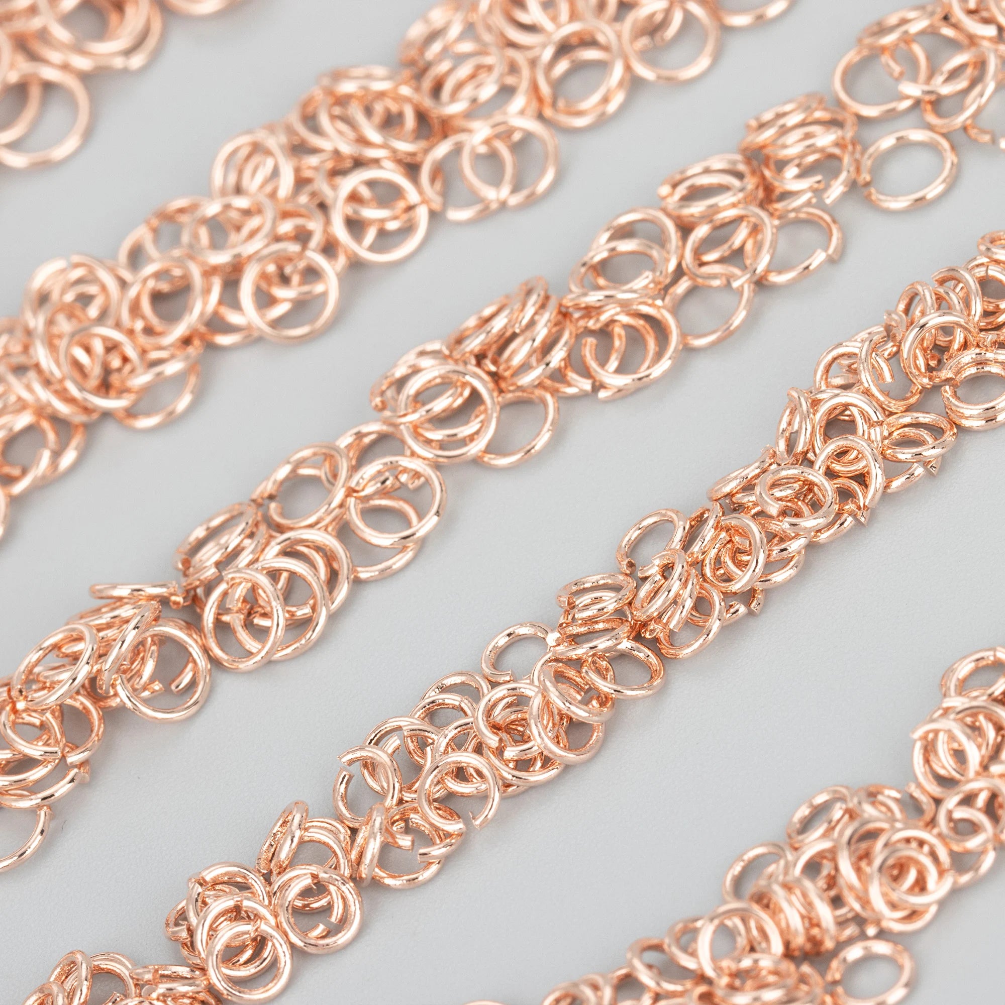 M484R 20g/Pack Rose Gold Plated Copper Jump Ring Nickel Free Jewelry Accessories Pass REACH Not Fade  for Jewelry Making
