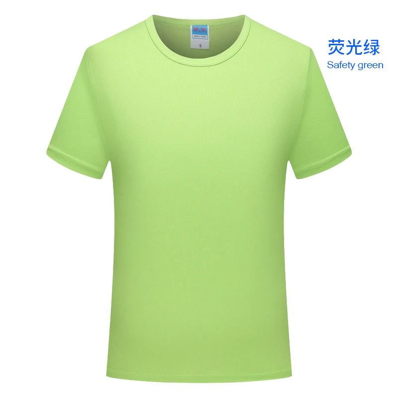 Cheapest Crew Neck Quick Dry Comfortable Breathable 170gsm Polyester Mesh 10 Colors Sport Unisex T-shirt