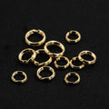 Real Gold Filled Double Layer Key Ring Anti Tarnish Processed Jewelry Connect Split Ring Clasp
