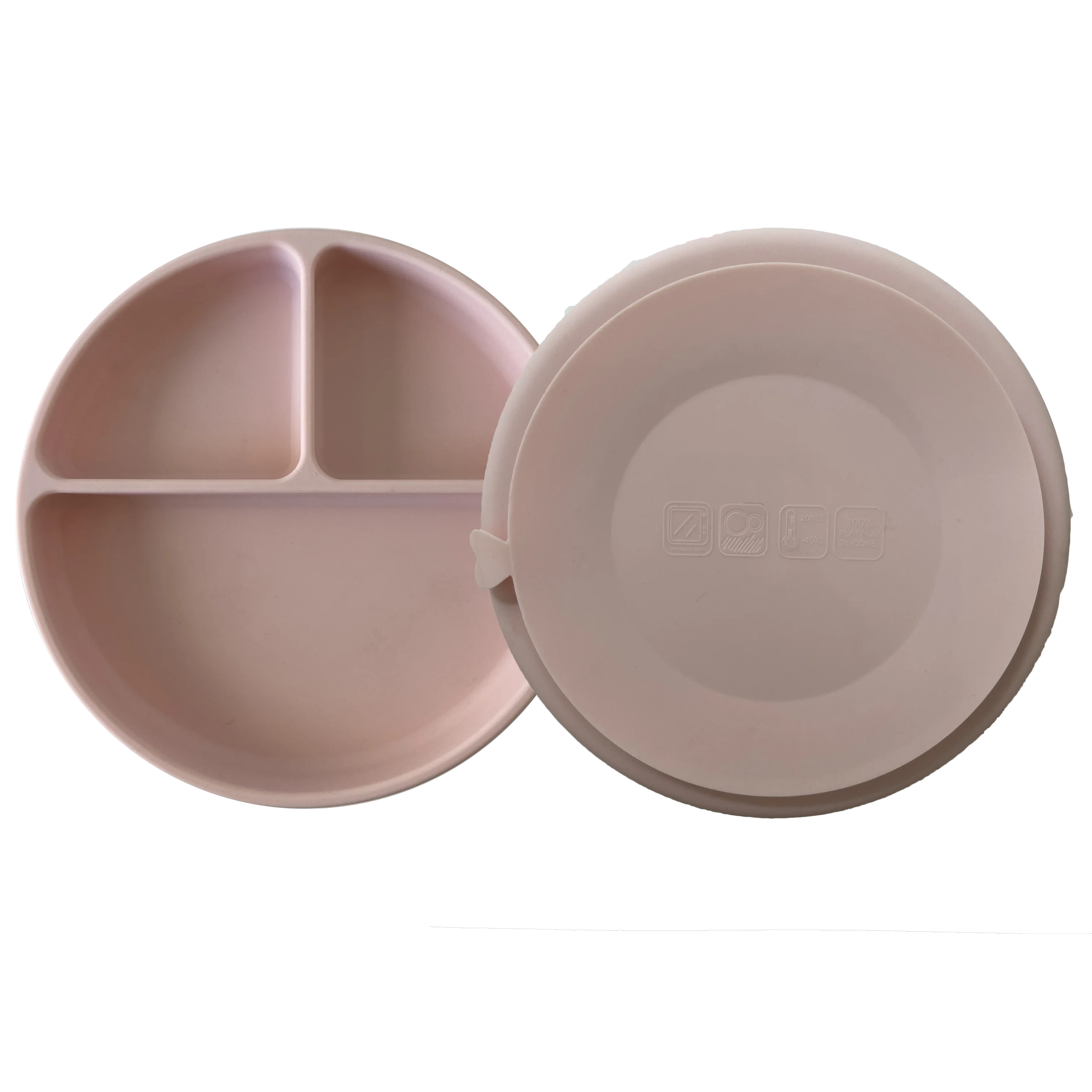 BPA Free Food Grade Toddlers Silicone Suction Plate Divided Kid Suction Plate