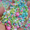 500g DIY Craft Slime Sprinkles Solid Color ABS Pearl Beads Candy Stick Mix Polymer Clay Sprinkles Slices