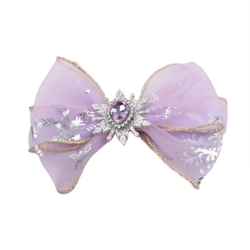 Korea Organza Bowknot Diamond Handmade Pin Barrettes BB Pin Woman Hair Accessories Gift Set