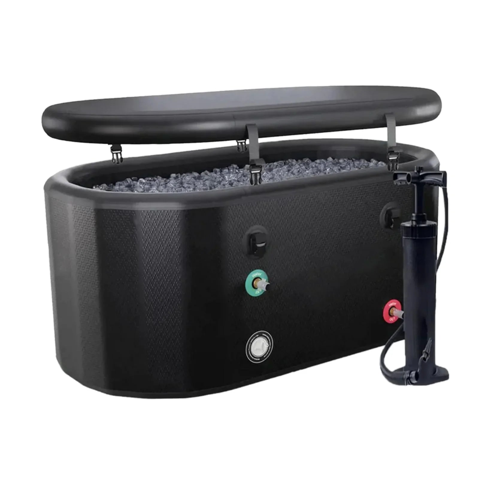 XL 1~2 Person PVC Plunge Portable Ice Bath Recovery Tub Drop Stitch Material Outdoor Application Logo Pool Chillers Compatible