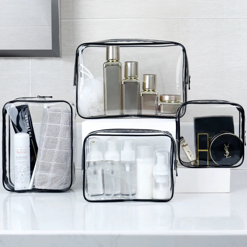 Custom PVC Cosmetic Bag Set Makeup Organizer Canvas Cosmetic Bag with Zipper Makeup Bag for Girls