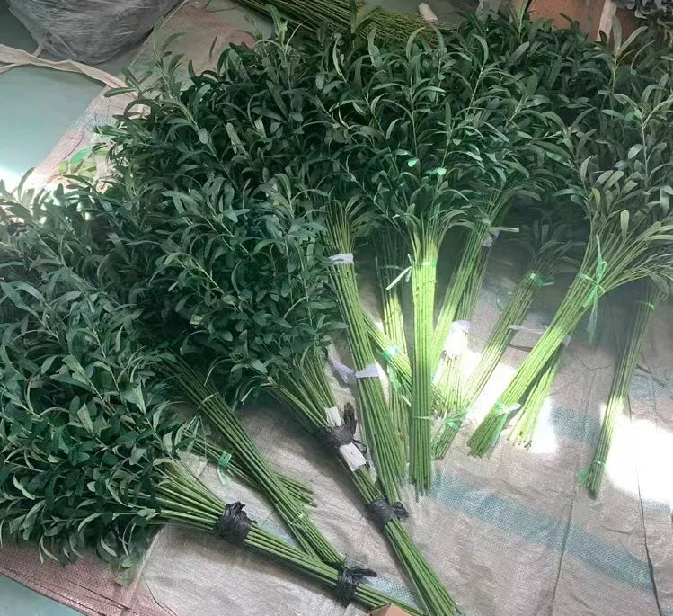 YOPIN-1148 Wholesale Olive Branch Stems Artificial Olive Tree Branches for Wedding Decor