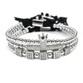 Wholesale Gold Plated Stainless Steel Copper Bead Alloy Bracelet Diamond Crown Braided Sieve Bracelet Jewelry
