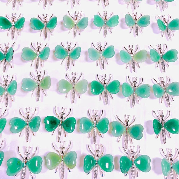DIY Beautiful Crystal Butterfly Figurine Pretty Green Jade Butterfly Crystal Animal Gifts