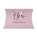 Custom Embossed Art Paper Pillow Box Packaging for Hair Extensions & Wigs Handle Recycled Materials Four-Color Logo Printing