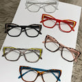 New Personalized Unisex Oversized Candy Color Cat Eye Optical Frame Anti Blue Light UV400 Protection PC Custom Logo Eyewear