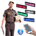 Wireless Bluetooth Rectangle Mini Plastic LED Name Board DIY Programmable Digital Scrolling Message Display Sign Advertising