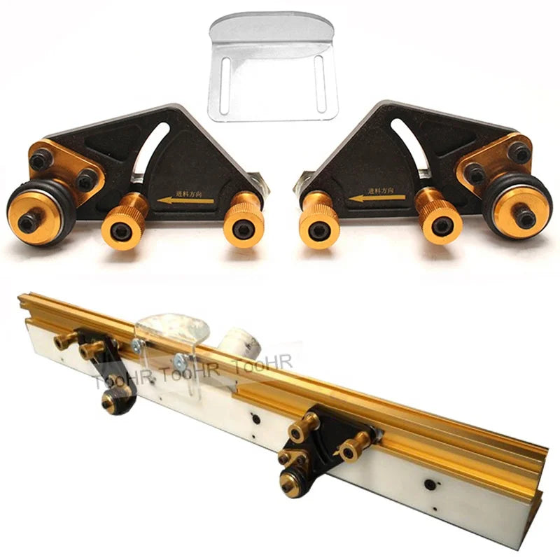 Aluminum Alloy Multi-Purpose Feather Plate Sawing Machine DIY Grade Woodworking Safety Push Tool Press Feeder Guide OEM