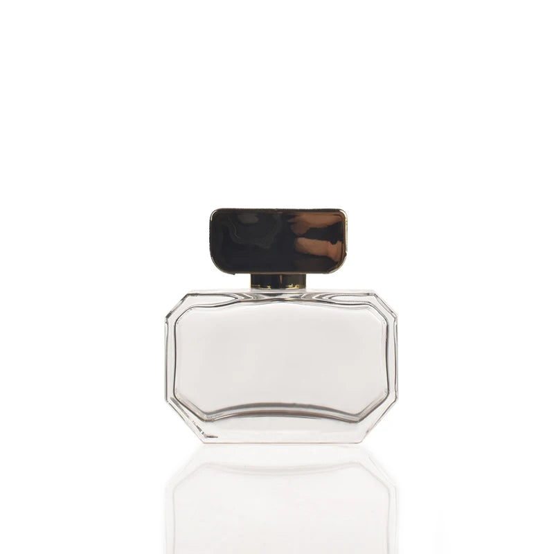 65ml clear Perfume Glass Bottle Empty Flat square Bottle Thick Sense of Design Customize Perfume Bottle  Wholesale Customize