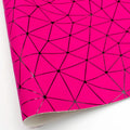 Geometric Embossed Design PU Leather with Waterproof Feature Woven Backing Accessory for Tote Bag