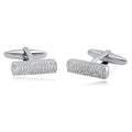 Sterling Silver Cufflinks for Men Silver French Formal Shirts Suits Metal Cufflink with Zircon Gentlemen Custom Man Jewelry 18k