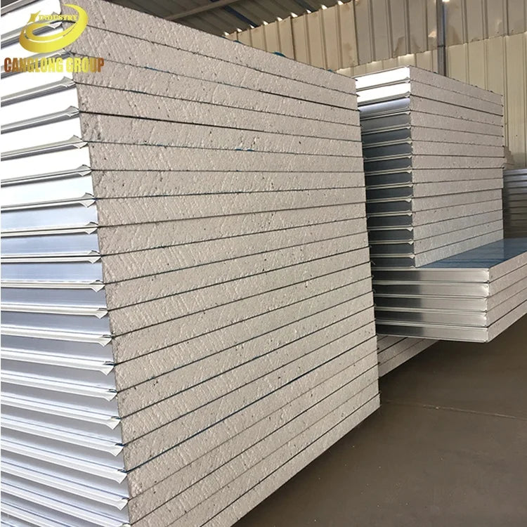 Honeycomb Core Galvanized Steel Styrofoam Sandwich Panel 10mm EPS Insulation Exterior Wall Roof Curtain Wall Lightweight