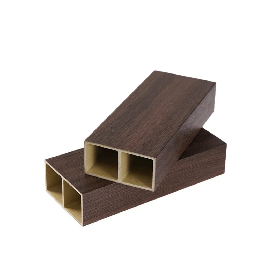 Indoor Hollow Square Interior Wpc Pvc Tubes Column Wood Plastic Timber Tube for Partition