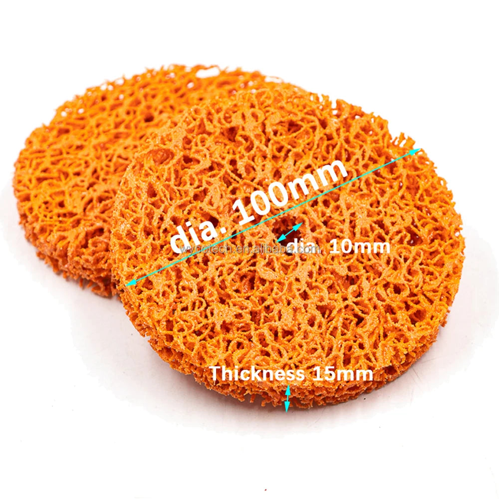 Blaze Rapid Strip 4 Inch Orange Abrasive Discs Quick-Change Clean 10 Pcs./Box Diameter 100mm/10cm/3.937" for Car Body Grinding