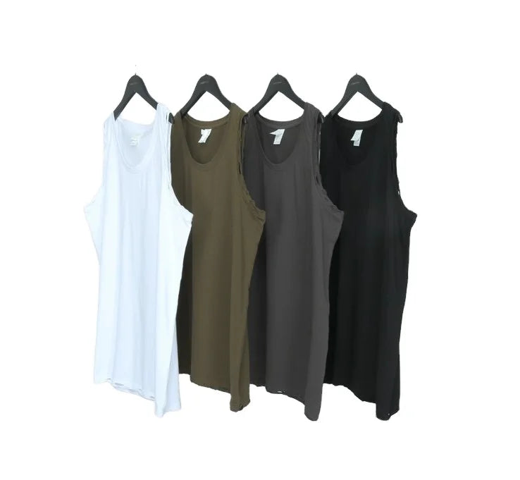 Wholesale Mens Cotton Stringer Gym Sport Vest Fitness Singlet Workout Muscle Bodybuilding Boy's tank Tops