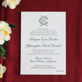 New Arrival Green Letterpress Debossed Handmade Cotton Paper Custom Wedding Invitation Card Wedding Marriage