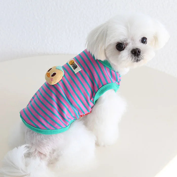 2025 Latest Spring Summer Cute Striped Pet Dog Vest Apparel